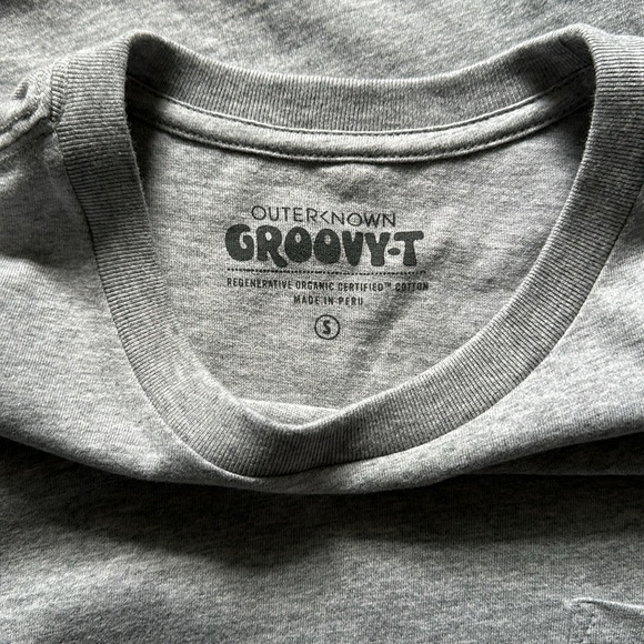 Outerknown Groovy Tee Organic Cotton Dress w/ Pockets Heather Grey Small NWT - Picture 8 of 10